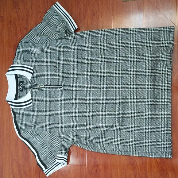 Boohoo Man Jacquard 1/4 Zip Polo Shirt - Picture 6 of 8